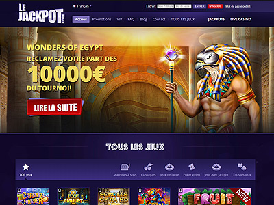 Jouer sur le casino en ligne Le Jackpot