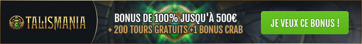 Bonus de bienvenue Casino Talismania