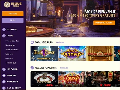 Rejoignez l'empire du casino en ligne Julius et décrochez le jackpot !