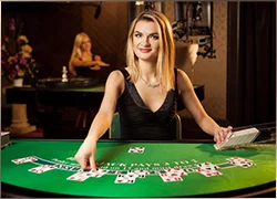 Partie de Blackjack avec croupier en direct !