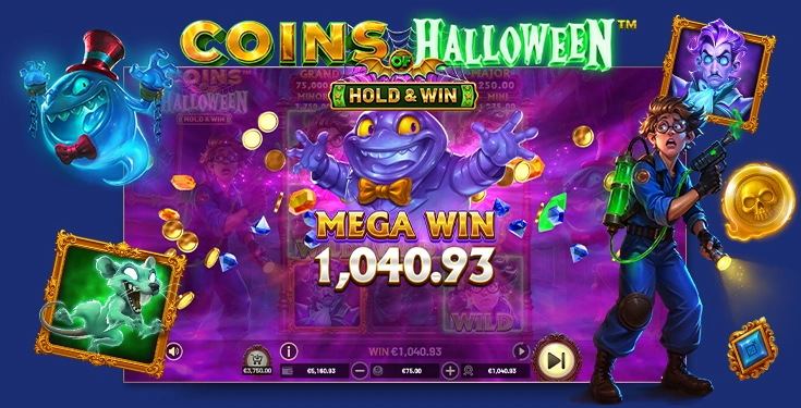 Bonus et jackpot de la machine à sous Coins of Halloween: Hold & Win