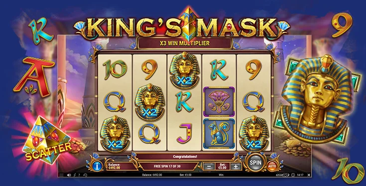 Jeu de casino Play'n Go King's Mask : une aventure égyptienne captivante