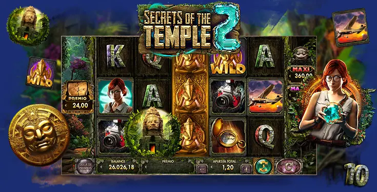 Comment gagner sur le jeu gratuit de casino Secrets of the Temple 2 de Red Rake ?
