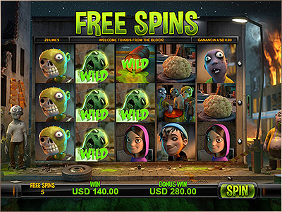 Machine à sous officielle Zombie Rush de Leander Games - Jouer gratuitement en ligne