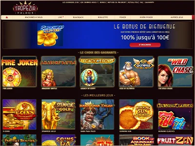 Casino Tropezia Palace, jouez sans télécharger ! Machines à sous 3D, Blackjack...