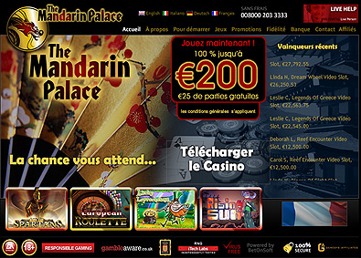 Lobby casino en ligne Mandarin Palace Casino